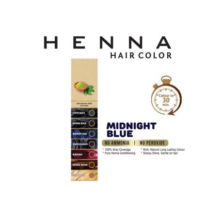 Jimy Henna midnight blue Hair Color for Men & Women