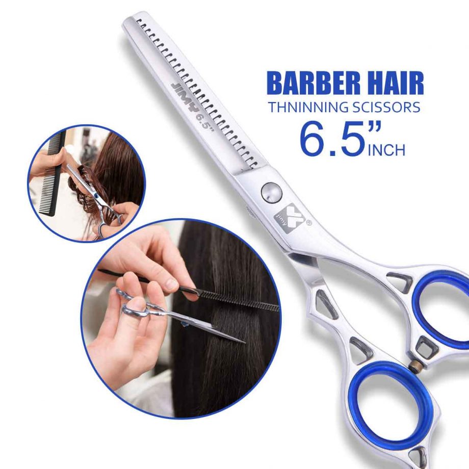 Barber Hairdressing Thinning Scissor & Shear 6.5"" In Silver JimyUSA