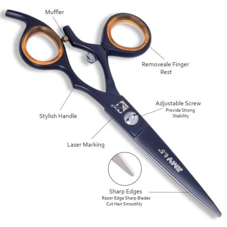 Hair-Cutting-Black-Barber-Professional-Scissor-6