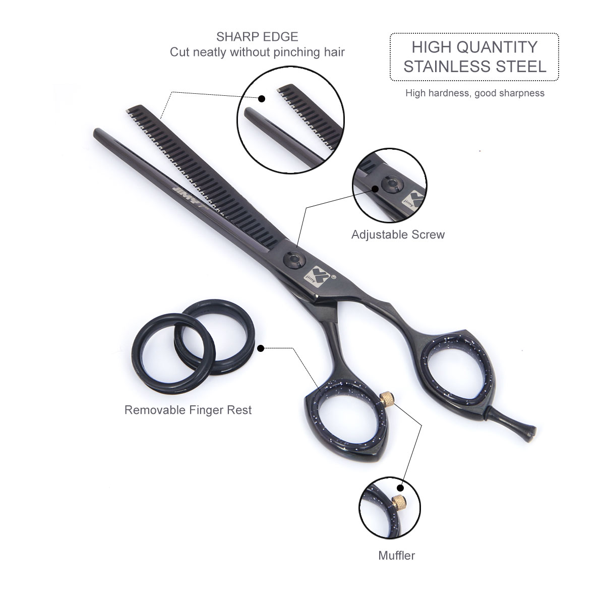 Professional Hairdressing Thinning Scissor With Sharp Teeth - JimyUSA