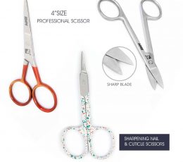 Cuticle & Sharpening Nail Scissors Sets use for manicure and pedicure